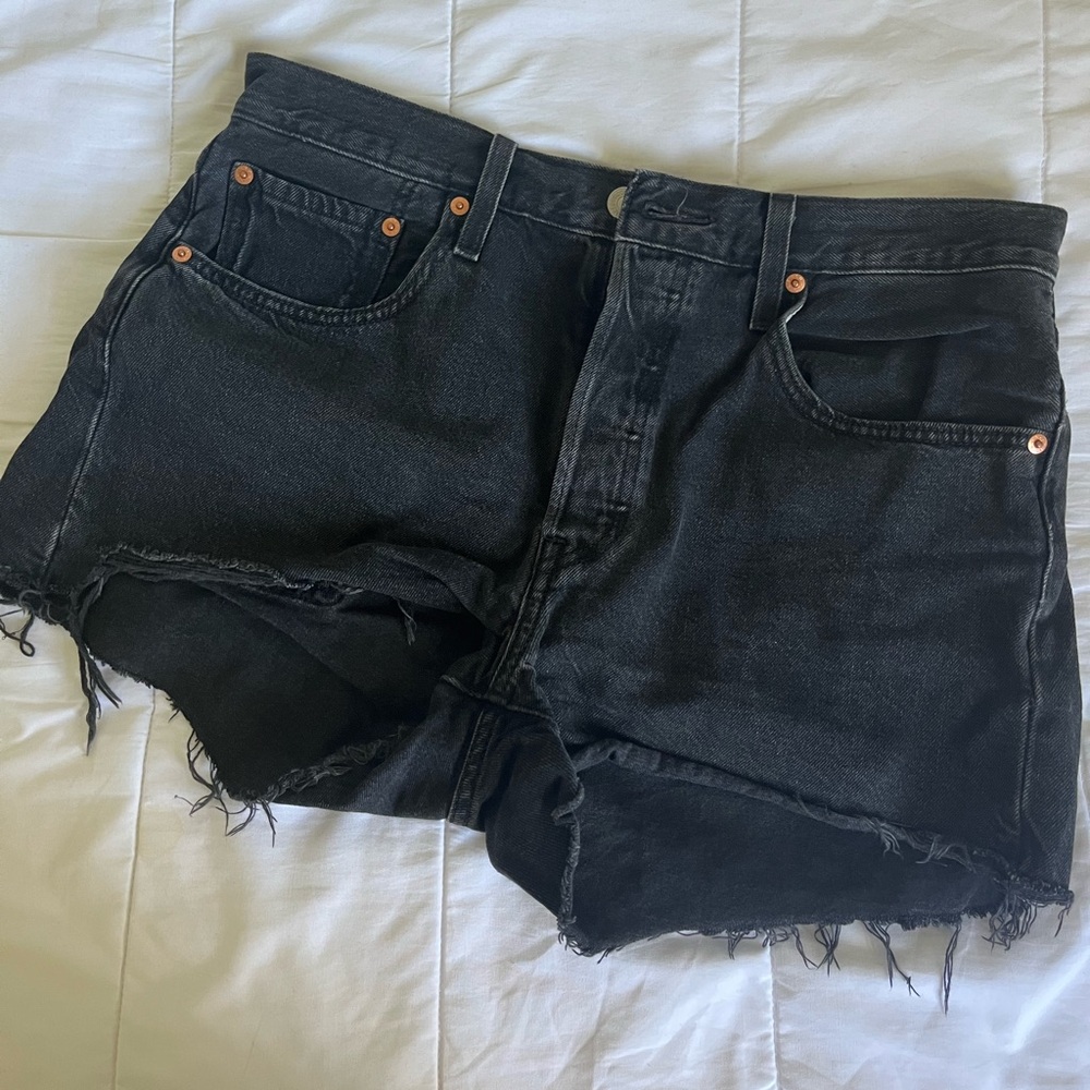 Black Levi Denim Shorts